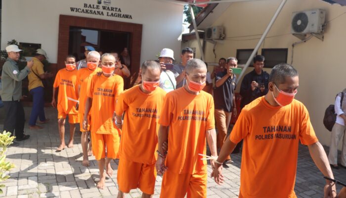 Wajah-Wajah Tujuh Orang Kasus Asusila di Pasuruan yang Ditetapkan Tersangka