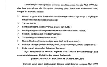 Pemkab Sampang Terbitkan SE Salat Berjemaah untuk ASN TNI dan Polri