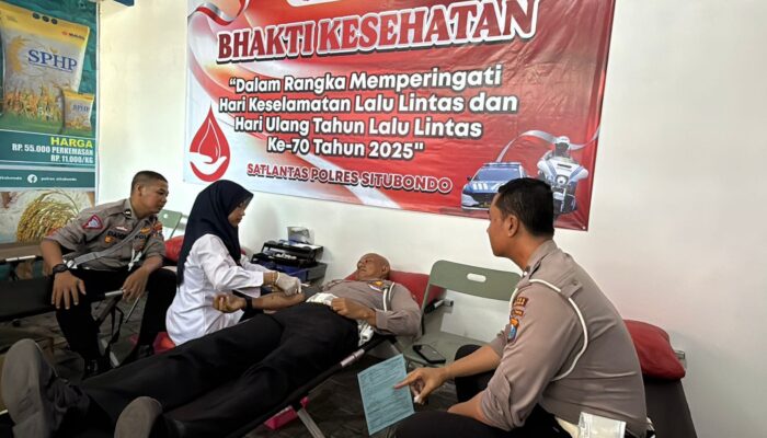 Satlantas Polres Situbondo Gelar Bhakti Kesehatan Donor Darah