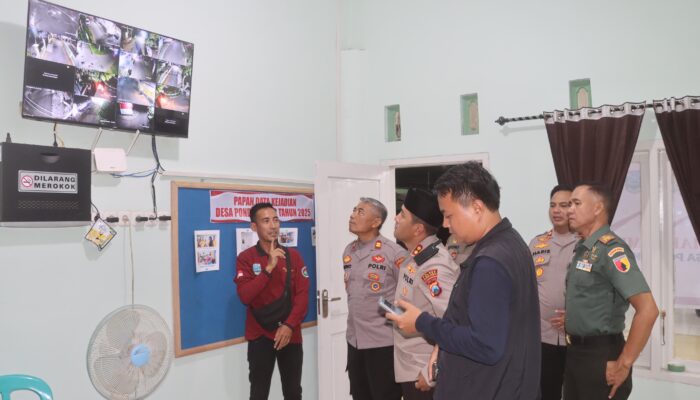 18 CCTV, Desa Pondok Kelor Paiton Diapresiasi Kapolres Probolinggo karena Sistem Keamanan Satkamling