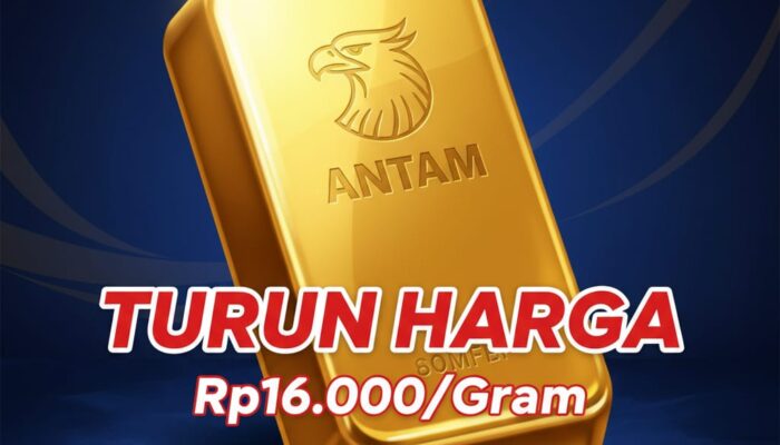 Kamis Hari Ini, Emas Antam Turun Harga Rp16.000/Gram, Berikut Daftar Lengkapnya