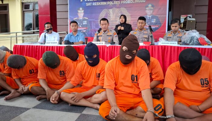 Ungkap 11 Kasus Selama Ops Sikat Semeru 2025, Polres Probolinggo Amankam 12 Tersangka
