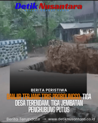 Banjir Terjang Tiris Probolinggo: Tiga Desa Terendam, Tiga Jembatan Penghubung Putus