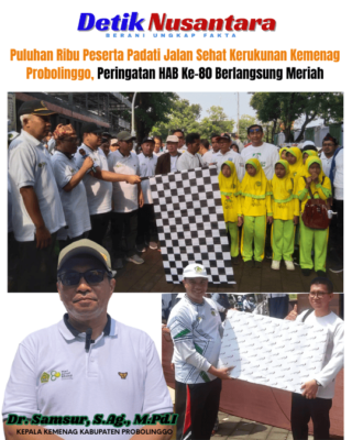 Puluhan Ribu Peserta Padati Jalan Sehat Kerukunan Kemenag Probolinggo, Peringatan HAB Ke-80 Berlangsung Meriah