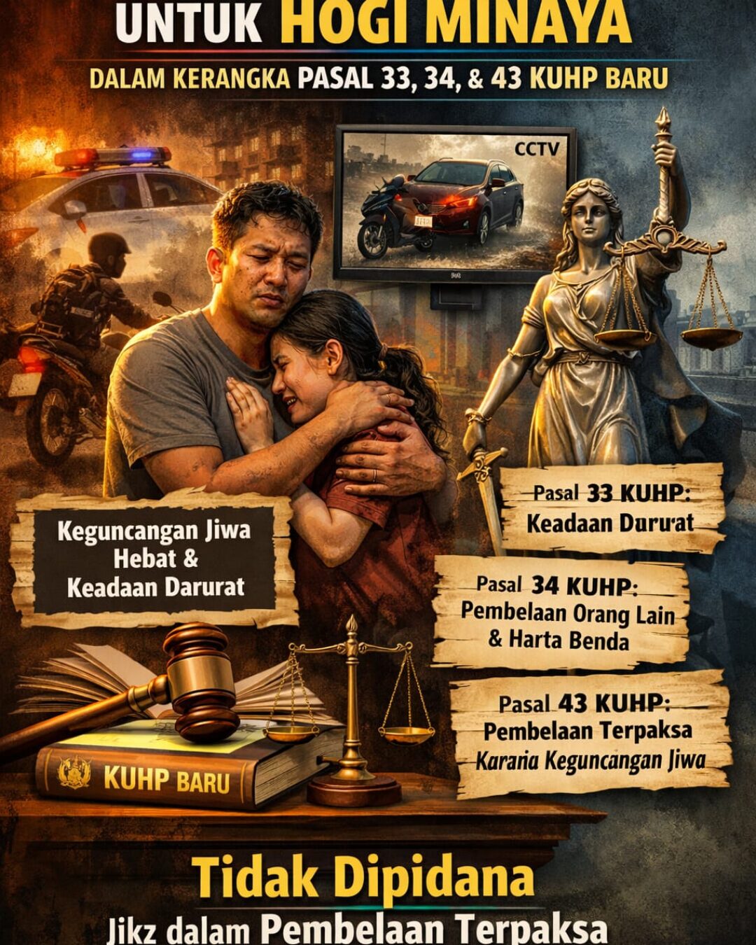 Dari Penjambretan ke Tersangka: Distorsi Asas Pembelaan Terpaksa dalam Penegakan Hukum Pidana Modern