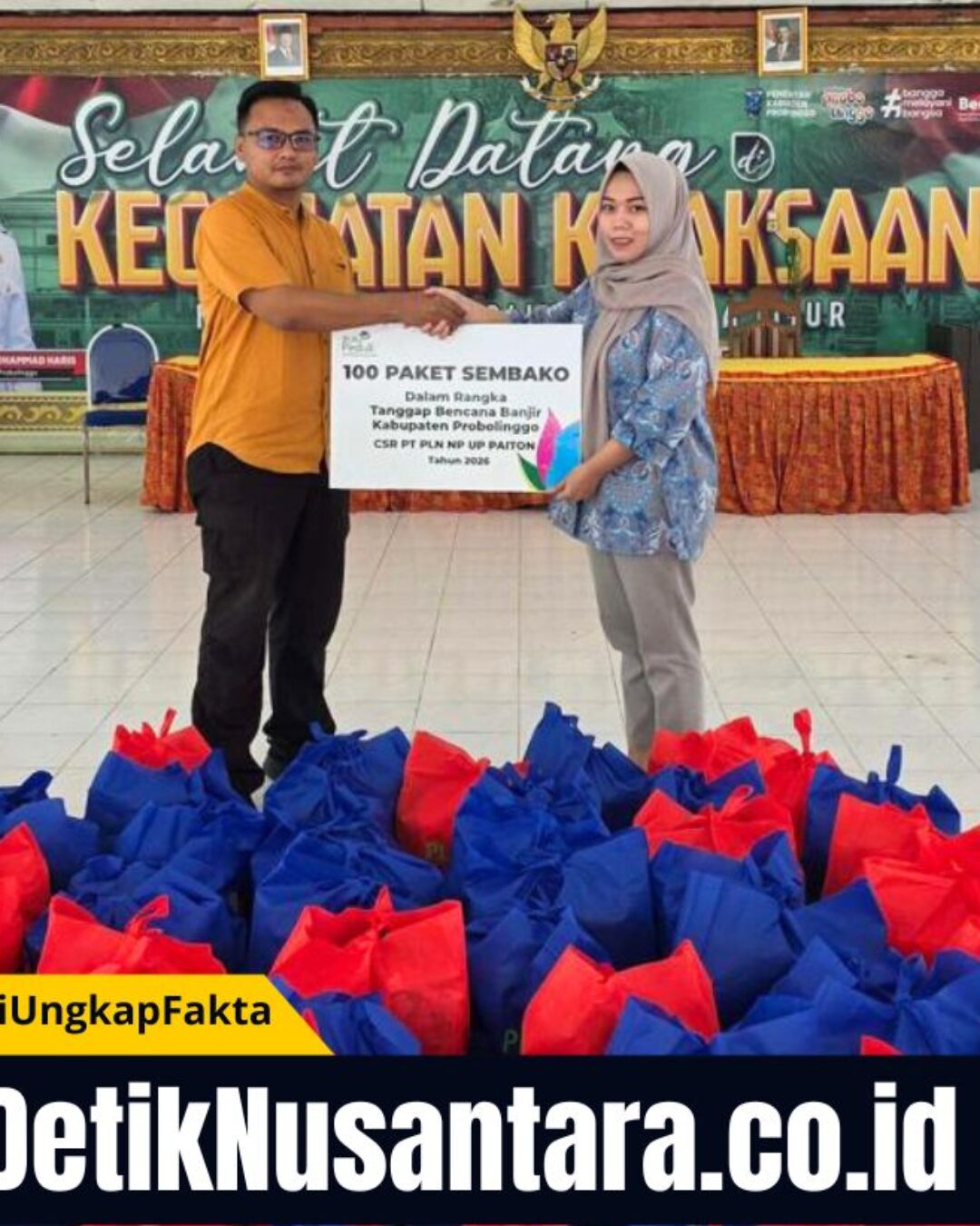 Tanggap Bencana, PLN Nusantara Power UP Paiton Salurkan Paket Sembako untuk Korban Banjir Probolinggo