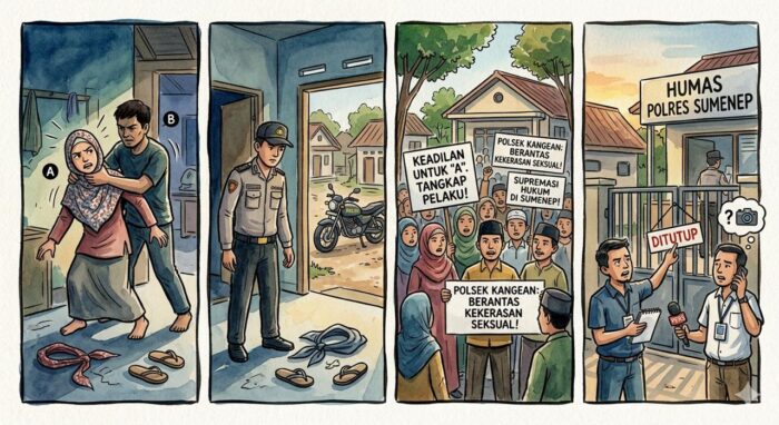 Polsek Kangean Dinilai Lamban Tangkap Pelaku Rudapaksa di Desa Gelaman Sumenep