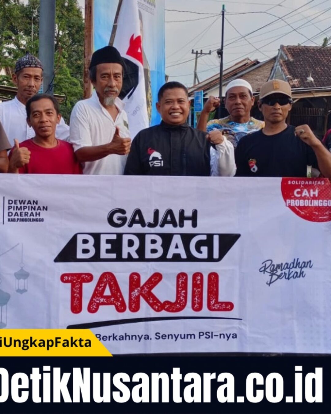 PSI Probolinggo Gelar Aksi Sosial, Bagikan Ratusan Takjil Gratis di Talkandang