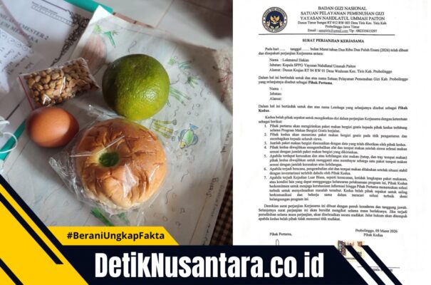 Kontroversi Program Makan Bergizi Gratis di Tiris Probolinggo: Menu Tak Sesuai dan Isi Perjanjian Jadi Sorotan