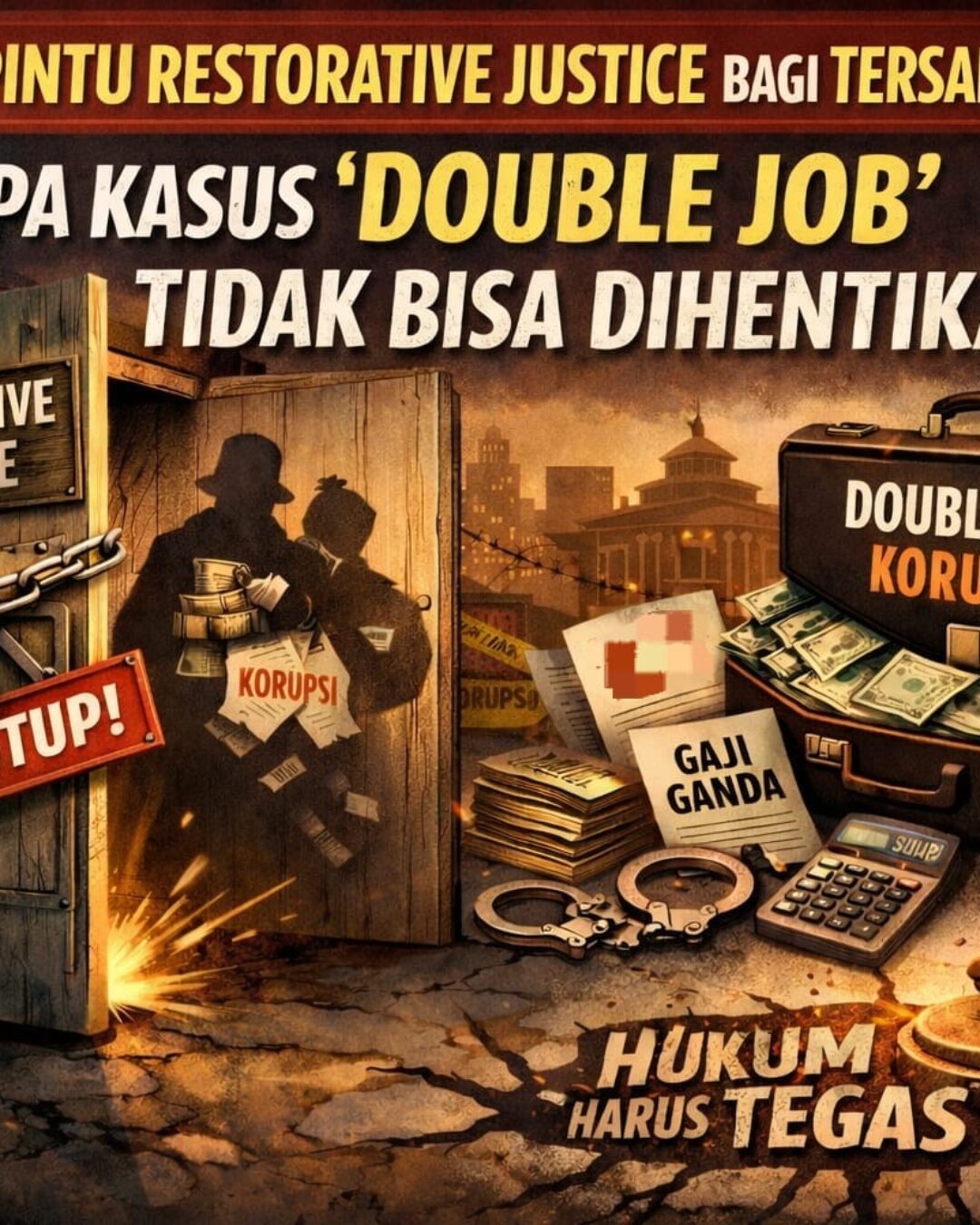 Menutup Pintu Restorative Justice bagi Tersangka Korupsi: Mengapa Kasus ‘Double Job’ Tidak Bisa Dihentikan?