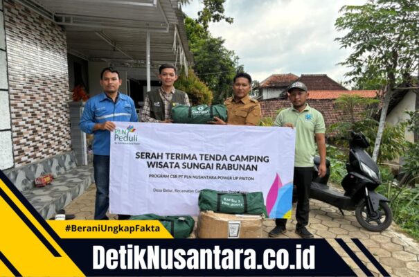 PLN Nusantara Power UP Paiton Dukung Wisata Rabunan Desa Batur dengan Bantuan Tenda Camping