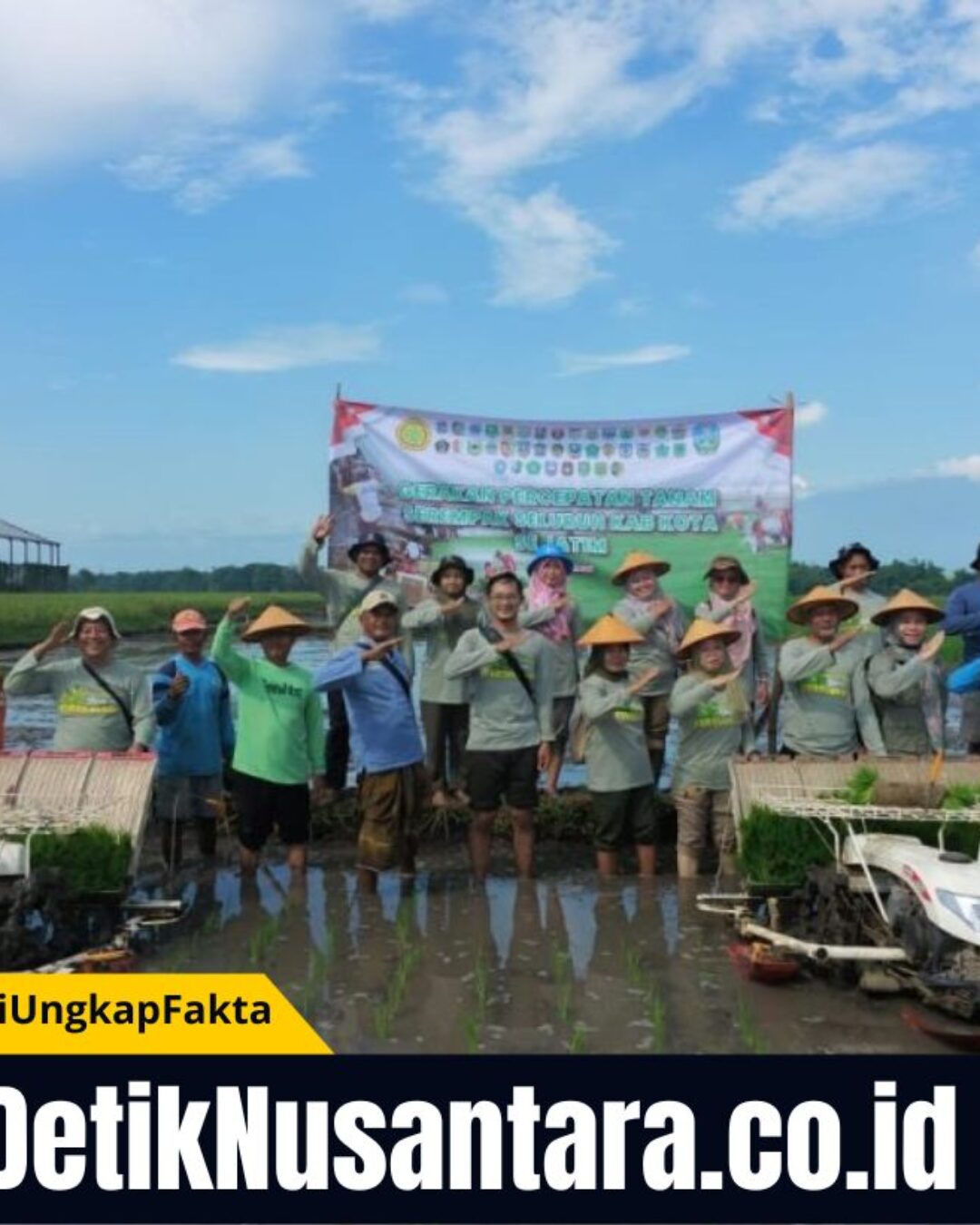 Genjot Produksi Padi, Pemkab Probolinggo Gelar Gerakan Percepatan Tanam Serempak di Tongas