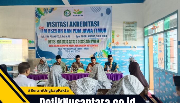 Tingkatkan Mutu Pendidikan, MTs Raudlatul Hasaniyah Jalani Visitasi Akreditasi BAN PDM Jawa Timur
