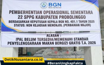 Diduga Masalah IPAL, Badan Gizi Nasional Hentikan Sementara Operasional 22 SPPG di Probolinggo