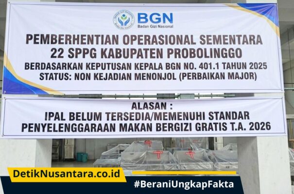 Diduga Masalah IPAL, Badan Gizi Nasional Hentikan Sementara Operasional 22 SPPG di Probolinggo