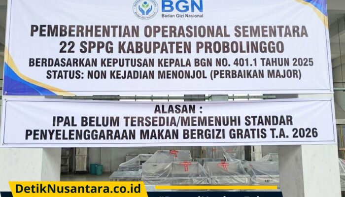 Diduga Masalah IPAL, Badan Gizi Nasional Hentikan Sementara Operasional 22 SPPG di Probolinggo