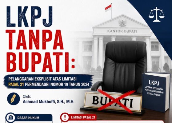 LKPJ Tanpa Bupati: Pelanggaran Eksplisit Atas Limitasi Pasal 21 Permendagri Nomor 19 Tahun 2024