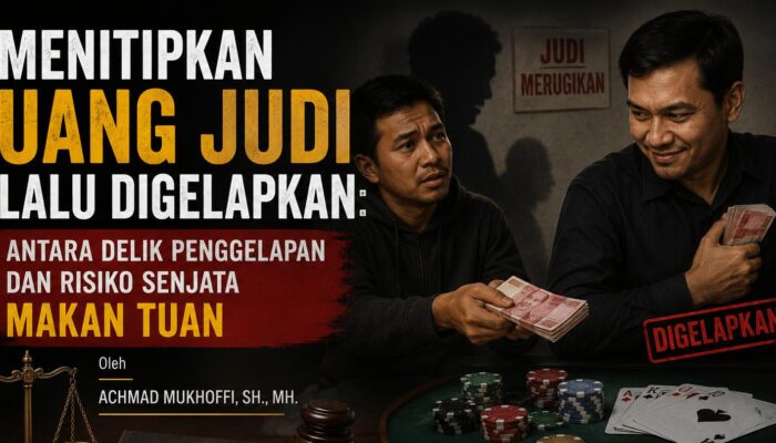 Menitipkan Uang Judi Lalu Digelapkan: Antara Delik Penggelapan dan Risiko Senjata Makan Tuan