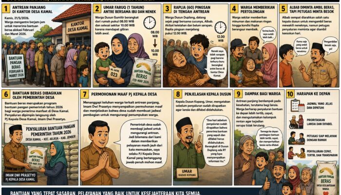 Nenek Raplia Pingsan Saat Antre Beras Desa Kamal Jember, Cucu Sebut Sempat Dipersulit Petugas