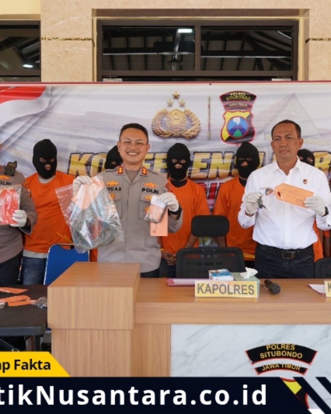 Selama Juni 2026, Polres Situbondo Ungkap 8 Kasus Kriminal, Kapolres Kembalikan Motor Curian kepada Pemilik