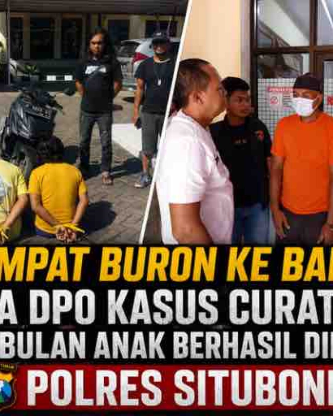 Sempat Buron ke Bali, Dua DPO Kasus Curat dan Pencabulan Anak Berhasil Diringkus Polres Situbondo