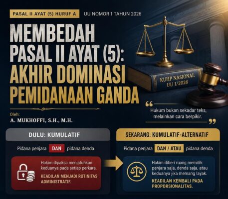 Membedah Pasal II Ayat (5): Akhir Dominasi Pemidanaan Ganda