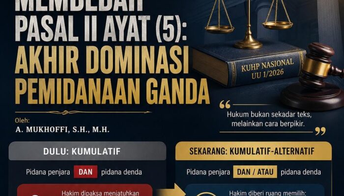 Membedah Pasal II Ayat (5): Akhir Dominasi Pemidanaan Ganda