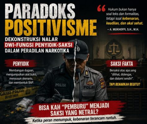 Paradoks Positivisme: Dekonstruksi Nalar Dwi-Fungsi Penyidik-Saksi dalam Peradilan Narkotika