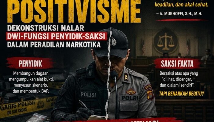 Paradoks Positivisme: Dekonstruksi Nalar Dwi-Fungsi Penyidik-Saksi dalam Peradilan Narkotika