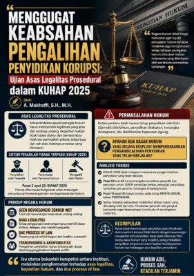 Menggugat Keabsahan Pengalihan Penyidikan Korupsi: Ujian Asas Legalitas Prosedural dalam KUHAP 2025