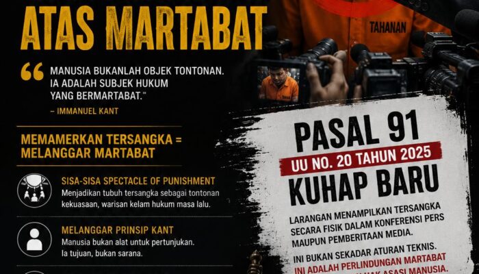 Panggung Penghakiman dan Martabat Manusia: Refleksi Filosofis atas Larangan Memajang Tersangka