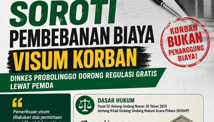 LPBH PCNU Kraksaan Soroti Pembebanan Biaya Visum Korban, Dinkes Probolinggo Dorong Regulasi Gratis lewat Pemda