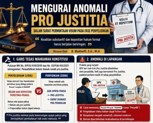 Mengurai Anomali Pro Justitia dalam Surat Permintaan Visum pada Fase Penyelidikan