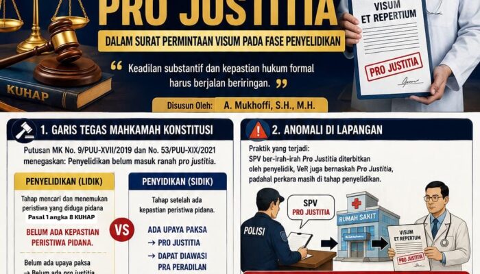 Mengurai Anomali Pro Justitia dalam Surat Permintaan Visum pada Fase Penyelidikan