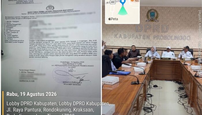 DPRD Kabupaten Probolinggo Tindak Lanjut Dugaan Kejanggalan Penyaluran Dana PIP di SDN 2 Sokaan melalui Jalur Hukum dan Audit