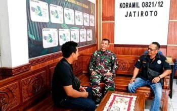 Wartawan Jalin Silaturahmi dengan Danramil Jatiroto, Perkuat Sinergi dan Komunikasi Publik