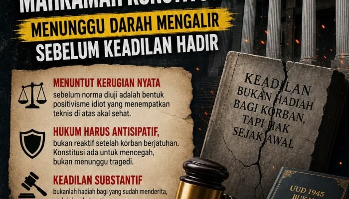 ​Positivisme Idiot Mahkamah Konstitusi: Menunggu Darah Mengalir Sebelum Keadilan Hadir