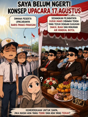 Viral Kritik Konsep Upacara 17 Agustus, Soroti Perbedaan Fasilitas Peserta dan Pejabat