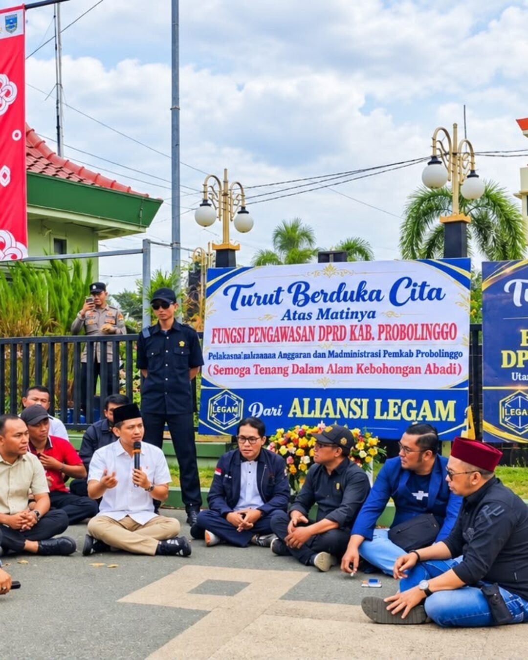 Aliansi LEGAM Gelar Tahlilan di Depan DPRD Probolinggo, Soroti Pengawasan Perjalanan Dinas ke China