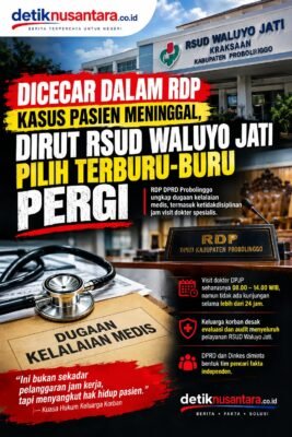 Dicecar dalam RDP Kasus Pasien Meninggal, Dirut RSUD Waluyo Jati Pilih Terburu-buru Pergi
