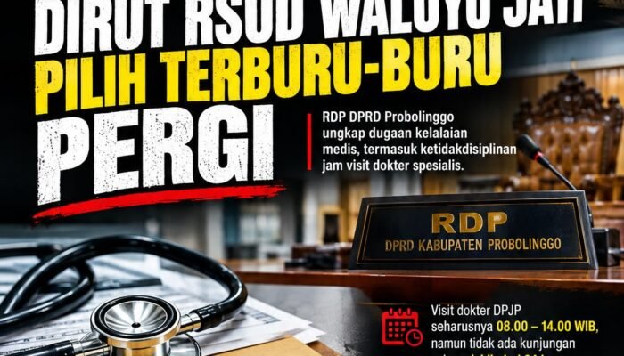 Dicecar dalam RDP Kasus Pasien Meninggal, Dirut RSUD Waluyo Jati Pilih Terburu-buru Pergi