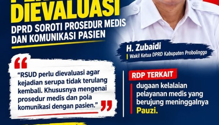 Zubaidi: RSUD Waluyo Jati Perlu Dievaluasi, DPRD Soroti Prosedur Medis dan Komunikasi Pasien
