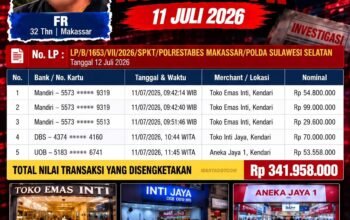 Skandal Kartu Kredit Rp341 Juta: Tersangka Ditahan, Keluarga Tawarkan Uang dan Mobil agar Laporan Dicabut