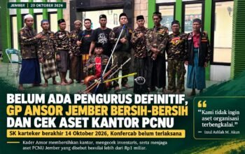 PCNU Jember Tanpa Kepengurusan Definitif Usai SK Karteker Habis, GP Ansor Jaga Aset Organisasi