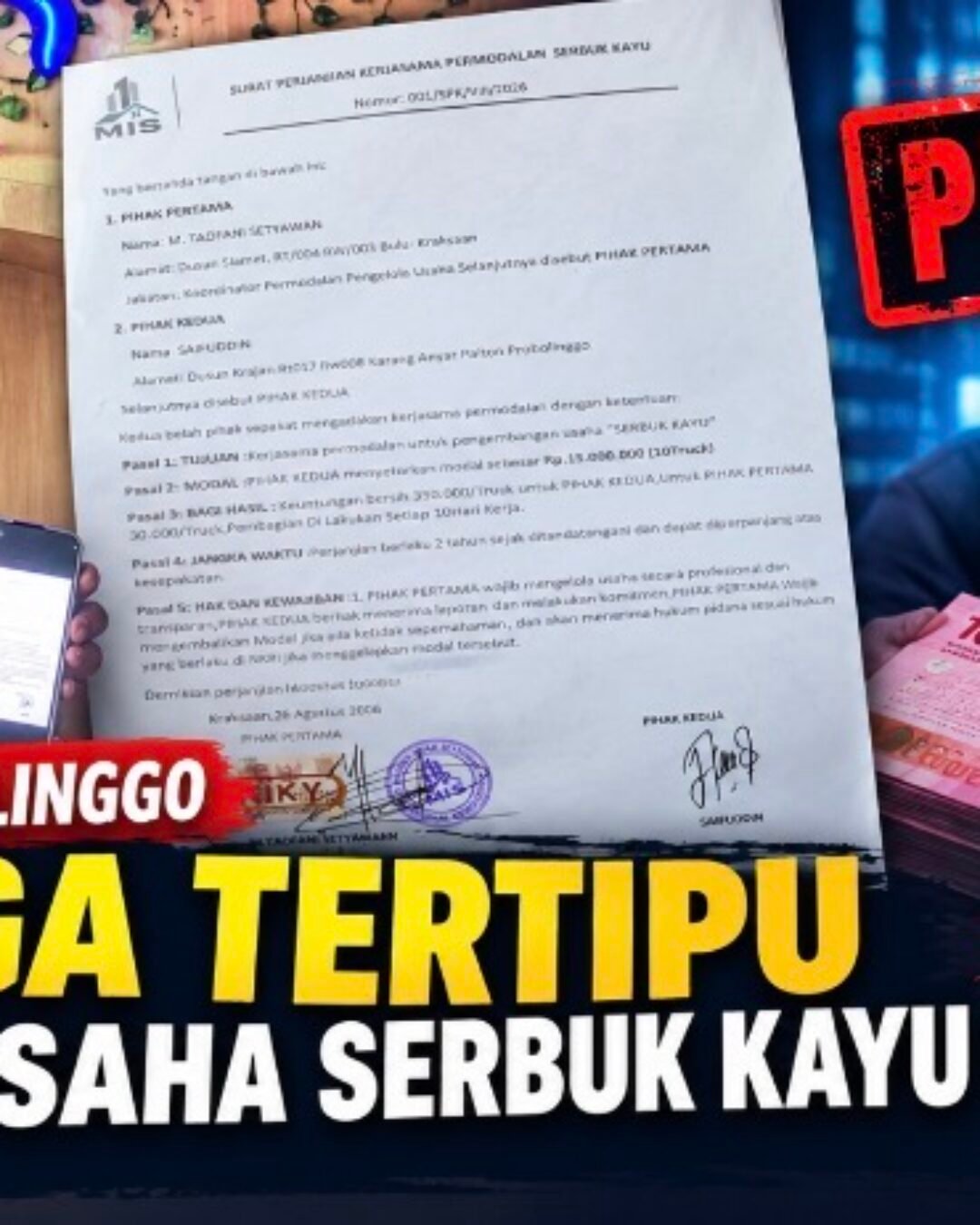 Guru MA di Probolinggo Diduga Tertipu Investasi Bodong Serbuk Kayu Rp18 Juta, Janji Bagi Hasil Tak Kunjung Cair