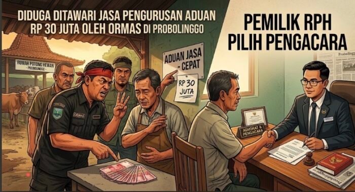 Diduga Ditawari Jasa Pengurusan Aduan Hukum Rp 30 Juta Oleh Ormas di Probolinggo , Pemilik RPH Pilih Pengacara