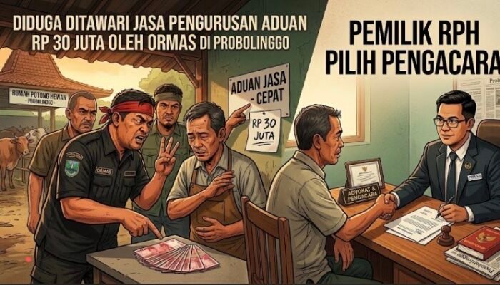 Diduga Ditawari Jasa Pengurusan Aduan Hukum Rp 30 Juta Oleh Ormas di Probolinggo , Pemilik RPH Pilih Pengacara